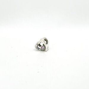 Chamilia Heart Pink Cubic Zirconia Silver Bead Charm
